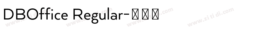 DBOffice Regular字体转换